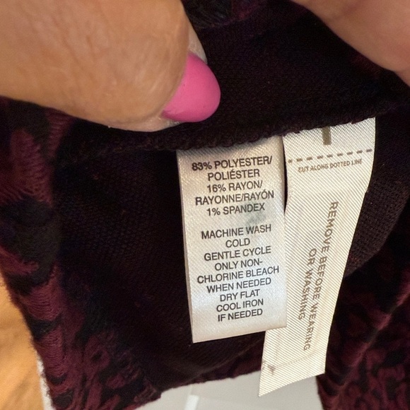 LOFT Black and Purple Brocade  Mini Dress - Picture 3 of 6